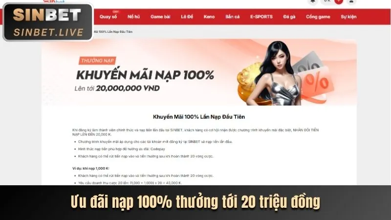 Tiền thưởng chào mừng Vipwin777
